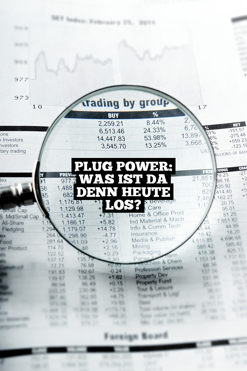 Plug Power: Was ist da denn heute los?