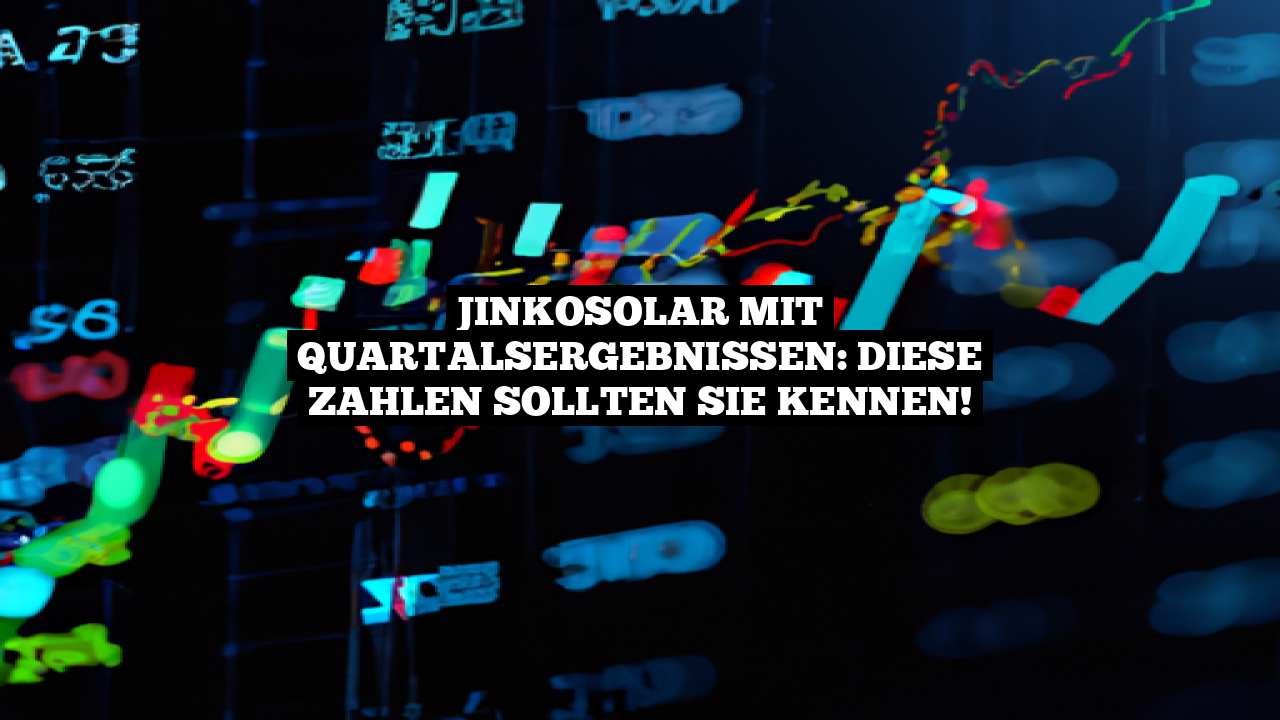 JinkoSolar mit Quartalsergebnissen: Diese Zahlen sollten Sie kennen!