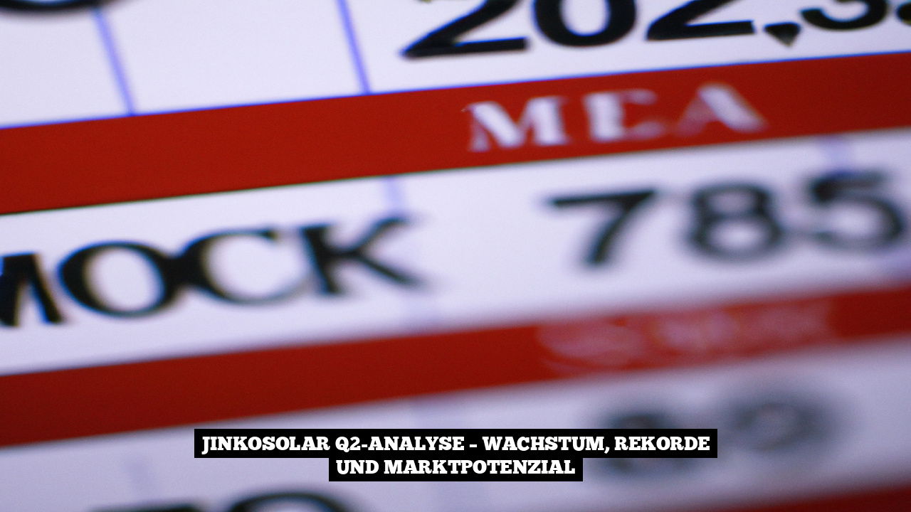 JinkoSolar Q2-Analyse – Wachstum, Rekorde und Marktpotenzial