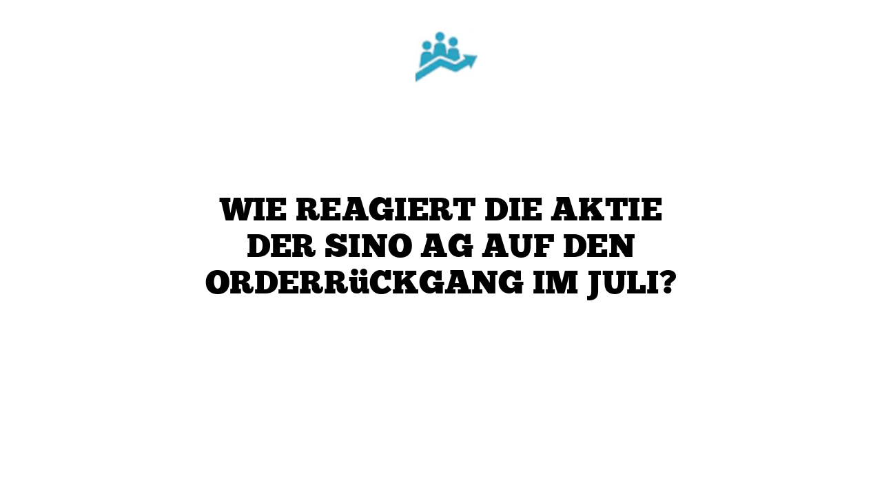 Wie reagiert die Aktie der sino AG auf den Orderrückgang im Juli?