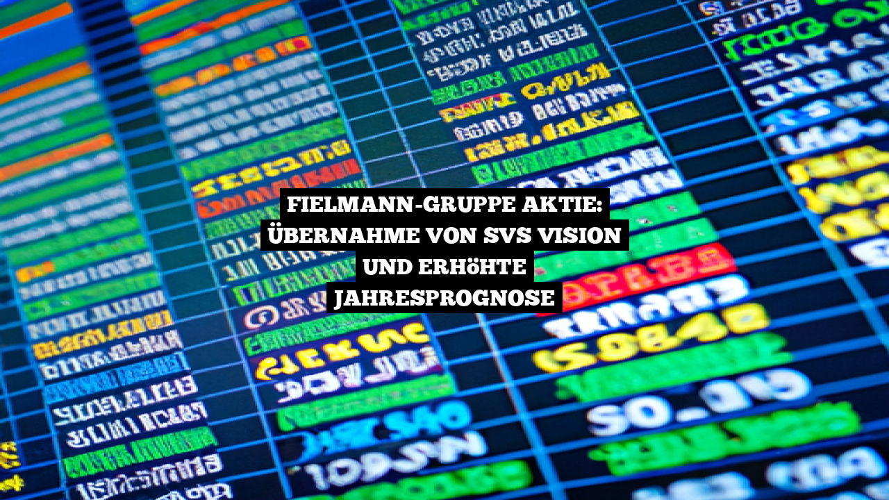 Fielmann-Gruppe Aktie: Übernahme von SVS Vision und erhöhte Jahresprognose